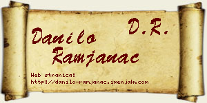 Danilo Ramjanac vizit kartica